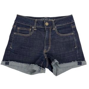 AMERICAN Eagle Dark Wash Denim Jean Shorts Size 6